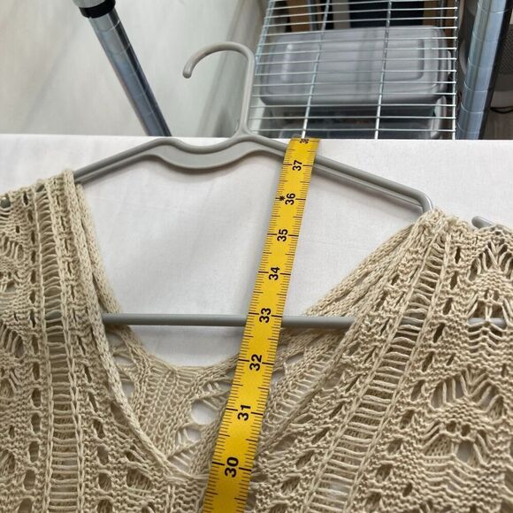 Women’s Crochet Knit Tunic Dress Size S Macrame Resort Vacation Coquette Boho - Picture 9 of 11
